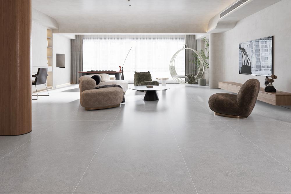 素色客廳怎能不愛，能強瓷磚讓你卷起來！